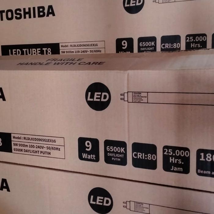 Gambar TL LED TOSHIBA 60cm 9watt 9w. lampu TL LED TOSHIBA 60cm 9w original - warmwhite 3000k dari Lampu Led Jakarta undefined Tokopedia