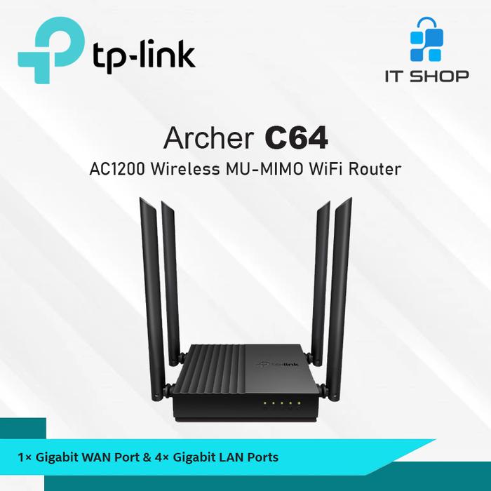Jual TP-Link Archer C64 AC1200 Wireless MU-MIMO WiFi Router - Kota ...