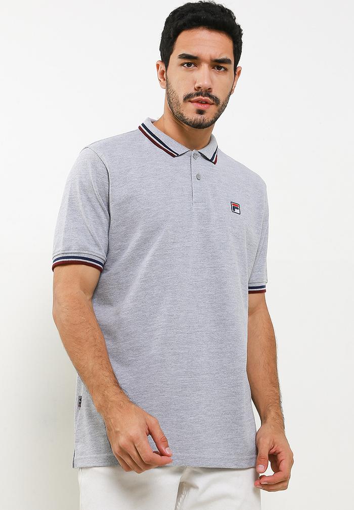Gambar FILA Kaos Polo Pria Infinity - Grey - S dari FILA Official Store undefined Tokopedia