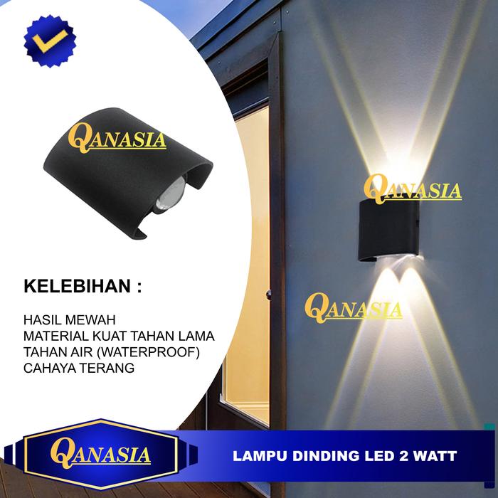 Gambar Lampu Dinding Hias Lampu LED Waterproof Minimalis Outdoor - Type 1 dari Qanasia undefined Tokopedia