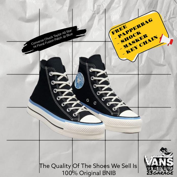 Jual Converse Chuck Taylor All Star Hi Floral Fusion Patch Jp Blue Original  - Kota Bandung - VANS23_GARAGE | Tokopedia
