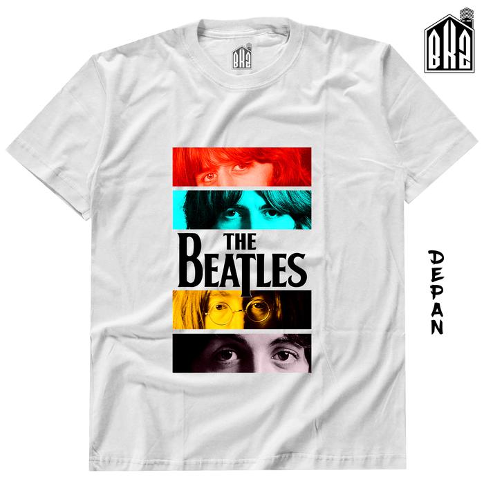 Gambar BKS Kaos Music The Beatles MUS-148 Unisex Combed 30s PUTIH - S dari bandarkaossumedang undefined Tokopedia
