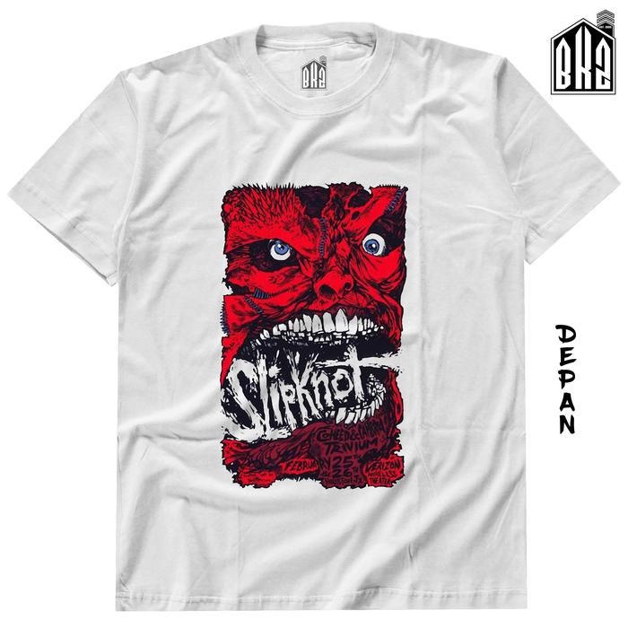 Gambar BKS Kaos Music Slipknot MUS-145 Unisex Combed 30s PUTIH - S dari bandarkaossumedang undefined Tokopedia