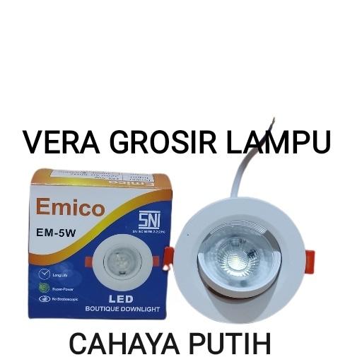 Gambar LAMPU DOWNLIGHT LED 5W 5 WATT SPOTLIGHT / LAMPU TANAM PLAFON 5W SPOT - Putih dari Vera grosir lampu electric undefined Tokopedia