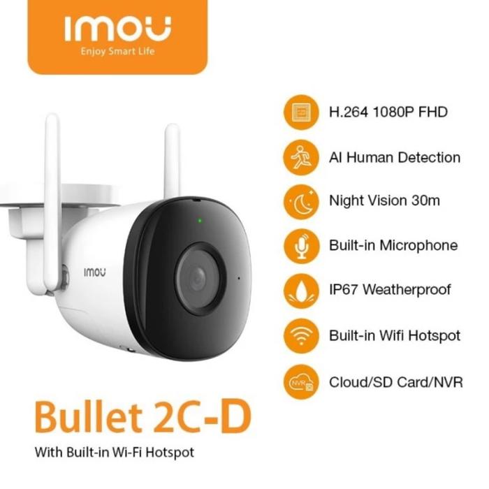 Jual IMOU BULLET 2CD 2MP CCTV WIFI KAMERA IP CAMERA WIRELESS Kota