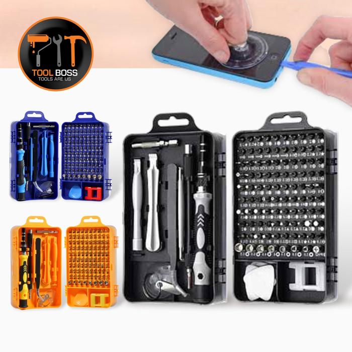 Gambar Obeng HP Full Set - Obeng Service Komputer Laptop HP 115 In 1 - Biru dari TOOL BOSS undefined Tokopedia