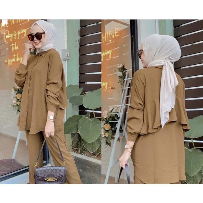 Gambar arriva setelan set - mocca dari RF fashion+ undefined Tokopedia