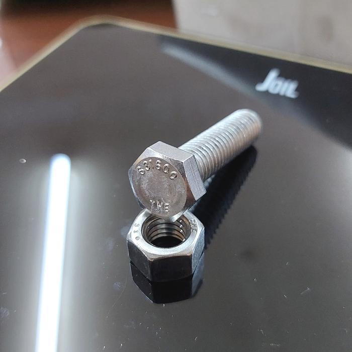 Gambar baut mur ss316 sus 5/16x3/4 baut 12 baut m8 x 2 cm food grade marine - BAUT + MUR dari TRISTECH_NEW undefined Tokopedia