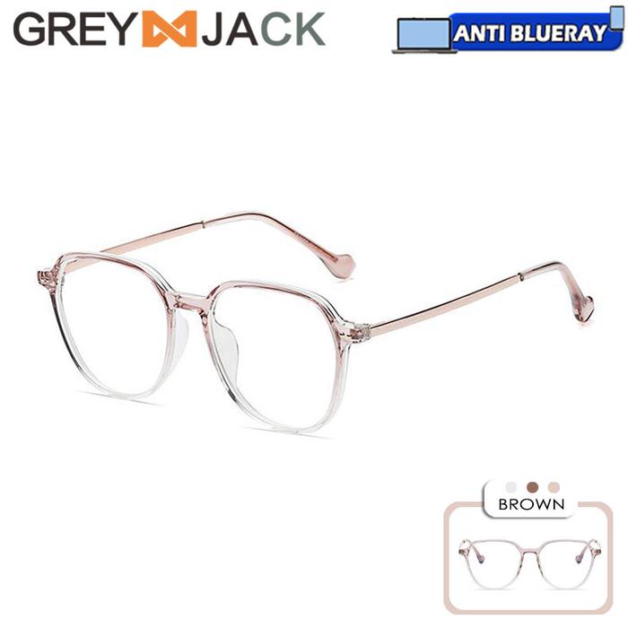 Gambar Grey Jack Kacamata anti radiasi blueray TR90 dewasa fashion 2002 - brown dari Grey Jack Eyewear undefined Tokopedia