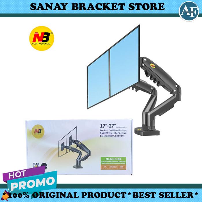 Gambar Bracket Monitor Dual Arm Plus Tray Laptop - DUAL MONITOR dari Official Store Bracket Jakarta undefined Tokopedia