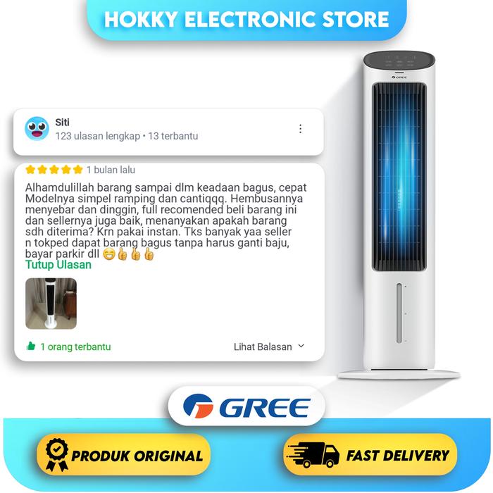 Gambar AIR COOLER GREE GTA-ACOOL4 GTA ACOOL4 PENYEJUK UDARA TOWER FAN 4 LITER - Putih dari Hokky Electronic Store undefined Tokopedia
