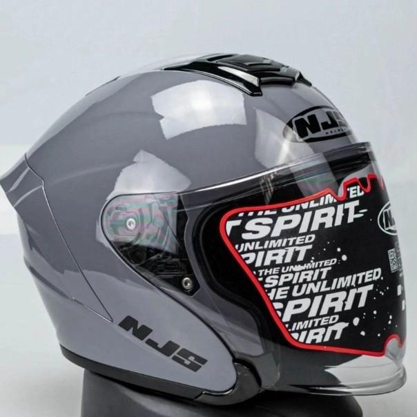 Gambar Helm NJS Kairoz Half Face ORIGINAL - GREY GLOSSY, XL dari Bergayayuk Store undefined Tokopedia