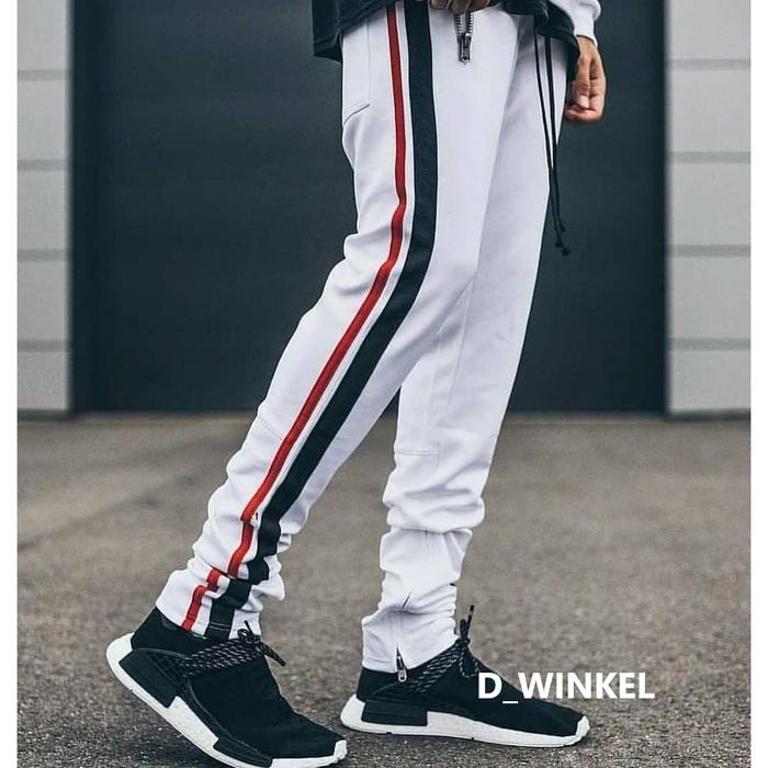 Gambar D WINKEL - NEW Celana Jogger Pria Hypebeast Slim Fit Korean Style List - BZ PUTIH, M dari Dwinkel_NEW undefined Tokopedia