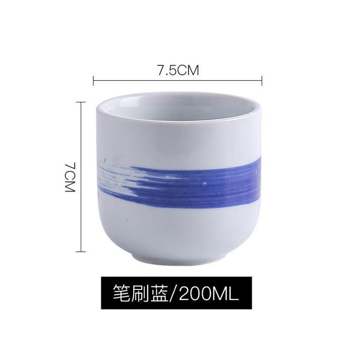 Gambar Yui Japanese Cup / Gelas Cangkir Sloki Keramik Teh Kopi Latte Jepang - Brush Blue dari Eraque undefined Tokopedia