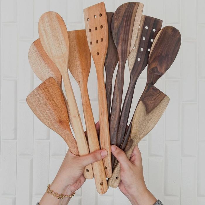 Jual spatula kayu food grade spatula kayu sono keling pcs