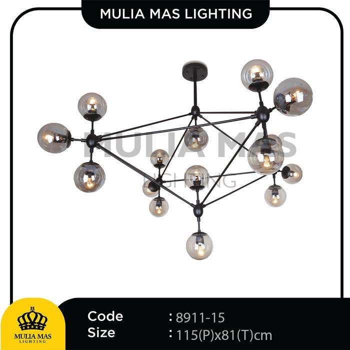 Gambar Lampu gantung Hias Bola Kaca Design Unik Ruang Tamu Terbaru 8911 dari Mulia Mas Lighting_NEW undefined Tokopedia