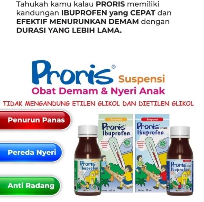 Gambar PRORIS SUSP 60 ML RASA JERUK (IBUPROFEN/PEREDA NYERI/DEMAM) dari Apotek Pharm 24 Wirobrajan undefined Tokopedia