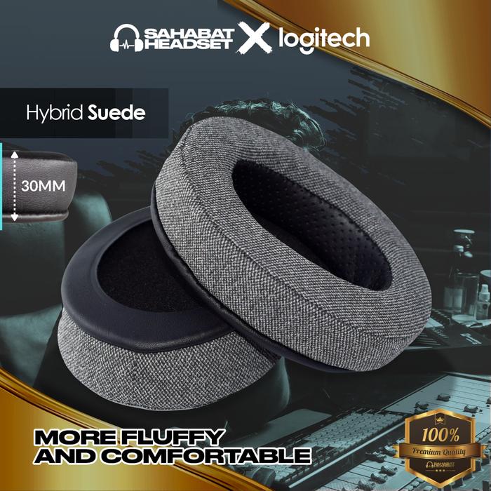 Gambar Earpad Ear Cushion Earcup Logitech G Pro X GProX G ProX GPro X Foam - Hybrid Suede dari sahabatheadset. undefined Tokopedia