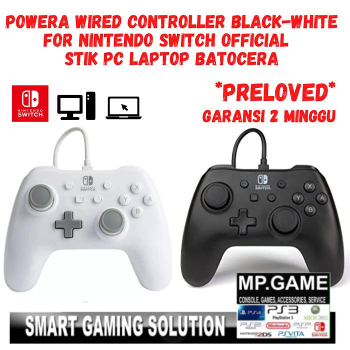 PowerA Wired Controller Nintendo Switch PC Laptop Gamepad Stik Joystik  Putih