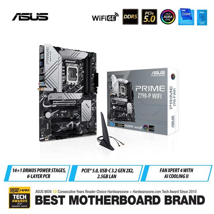 Gambar ASUS PRIME Z790-P WIFI-CSM DDR5 - Intel Motherboard LGA 1700 dari JnJ Online undefined Tokopedia