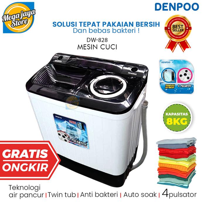 Gambar MESIN CUCI 2 TABUNG DENPOO 1 TABUNG (PENGIRIMAN GRATIS ONGKIR) - DW 828 GILASAN dari MEGA JAYA SUKSES STORE MEDAN undefined 4 Tokopedia