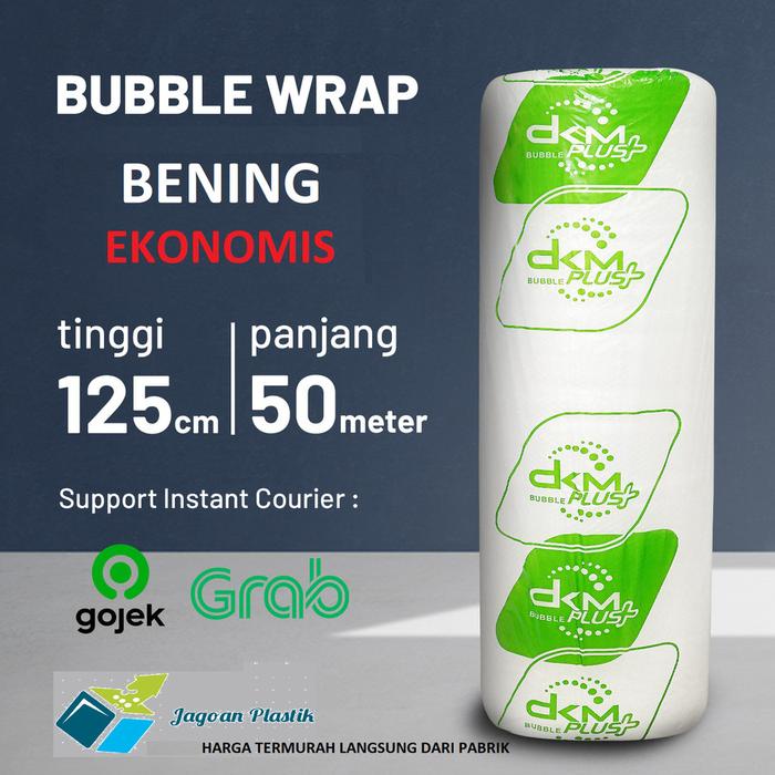Gambar BUBBLE WRAP / BUBLE WRAP HITAM PREMIUM EKONOMIS 125 CM X 50 M - PUTIH EKONOMIS dari Jagoan Packing undefined Tokopedia