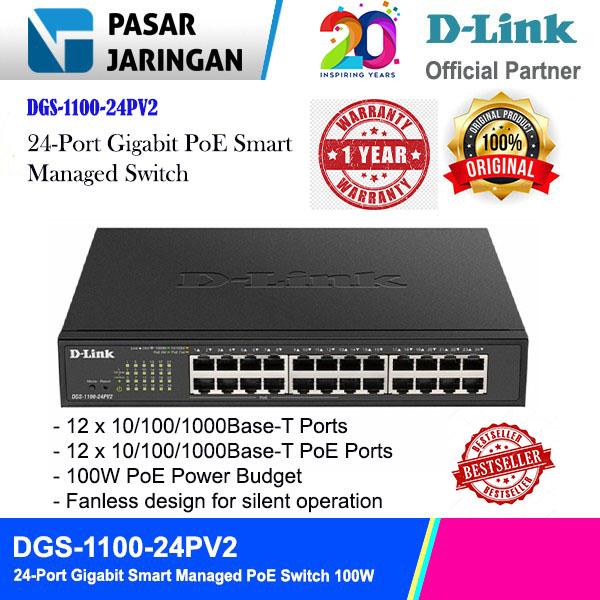 Jual D-Link DGS-1100-24PV2 24-Port Gigabit Smart Managed PoE Switch ...