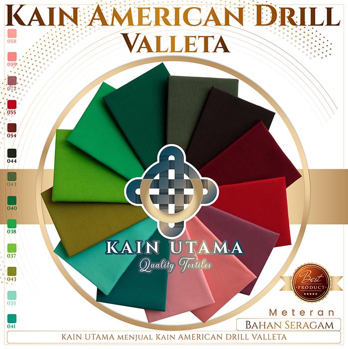 Gambar Kain Utama American Drill Meteran Seragam Hijau Merah Pink Peach dari Kain Utama undefined Tokopedia
