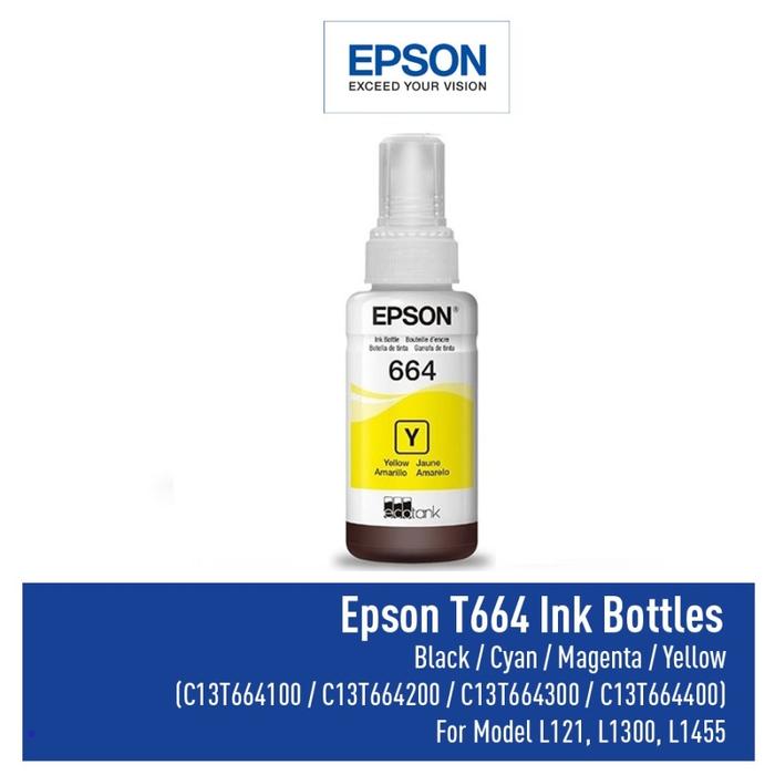 Gambar Tinta Printer Epson 664 Original - Yellow dari Johan ATK undefined Tokopedia