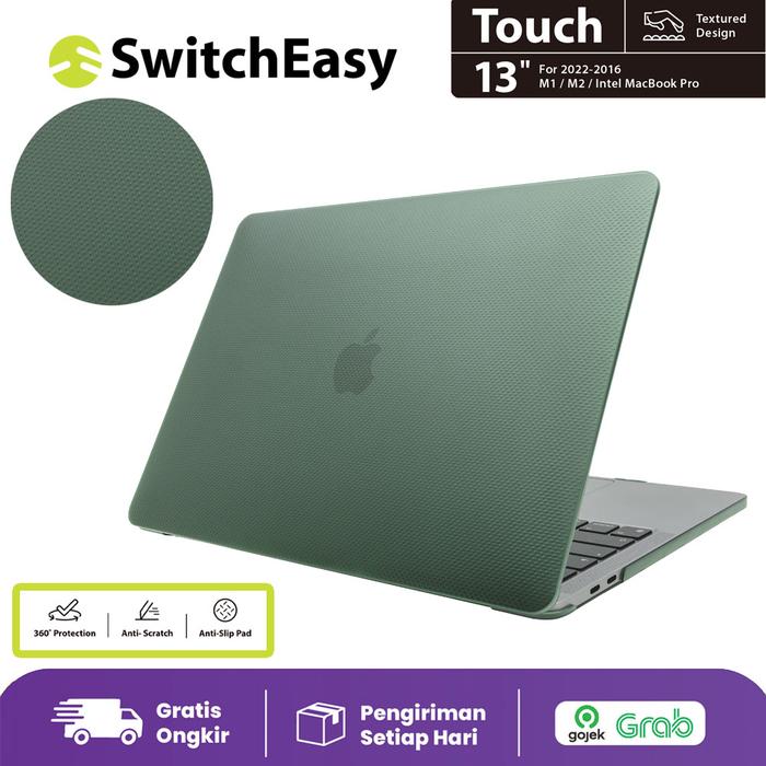 Gambar Case Macbook Pro 13 M2 M1 Intel 2022-2016 SwitchEasy Touch Hard Casing - Trans Green dari SwitchEasy Official Kota Administrasi Jakarta Barat Tokopedia