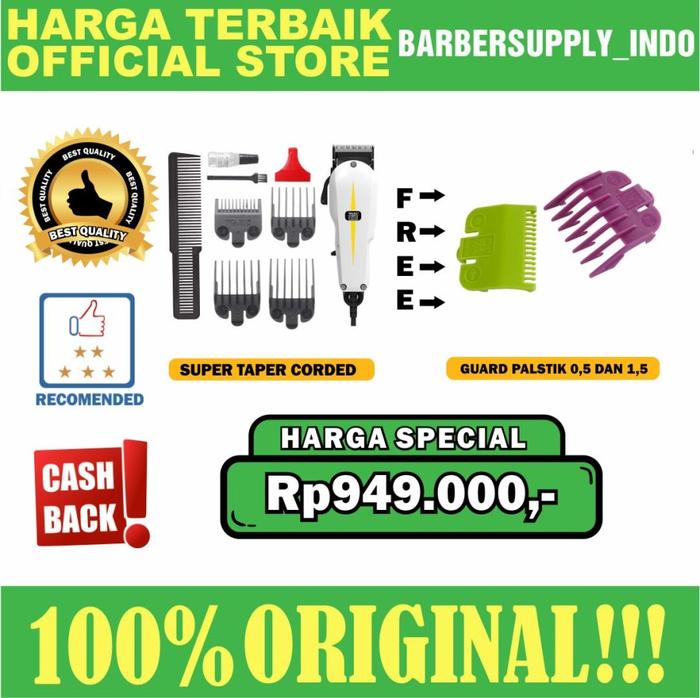 Gambar WAHL SUPER TAPER FULLSET ORIGINAL ALAT CUKUR MESIN CUKUR RAMBUT WAHL - COMBO 03 dari BarbersupplyIndo Mall undefined Tokopedia