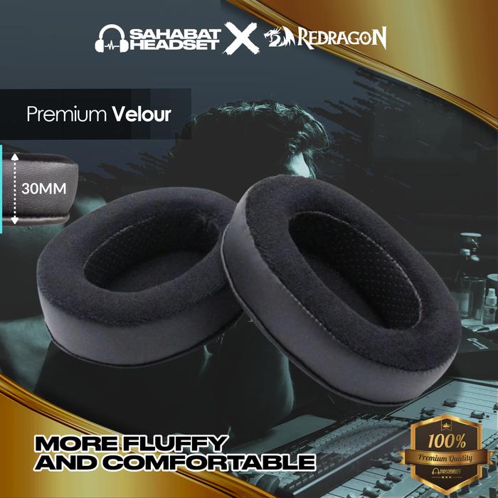 Gambar Earpad Ear Cushion Earcup Cushion Redragon H510 H710 H520 Bantalan - Hybrid Velour dari sahabatheadset. undefined Tokopedia