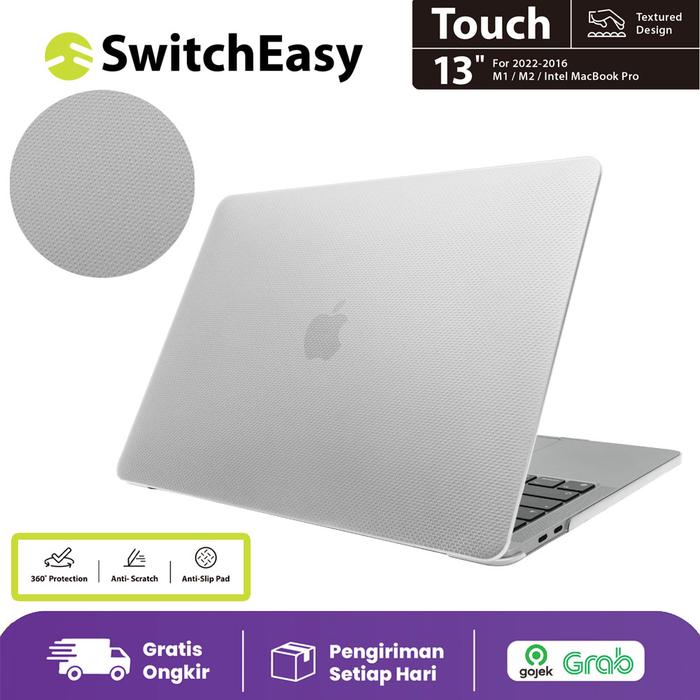 Gambar Case Macbook Pro 13 M2 M1 Intel 2022-2016 SwitchEasy Touch Hard Casing - Trans White dari SwitchEasy Official undefined Tokopedia