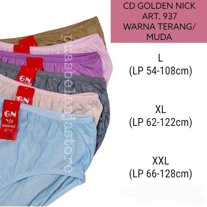 Gambar Celana Dalam Wanita Golden Nick XXL XL L Original 100% CD Wanita Katun - Muda/Terang, L dari Puas Belanja Store undefined Tokopedia