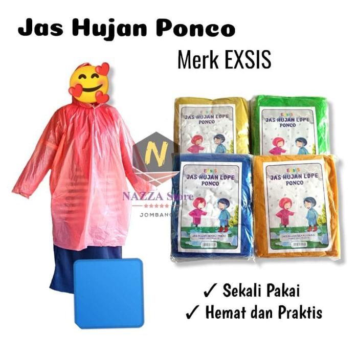Gambar Jas Hujan Plastik Tipis Ponco 1 pcs - Re kuang dari NAZZA STORE JOMBANG undefined Tokopedia