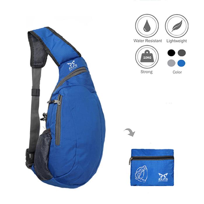 Gambar tas ransel selempang anti air bisa dilipat / shoulder bag waterproof - Biru dari Elfs undefined Tokopedia