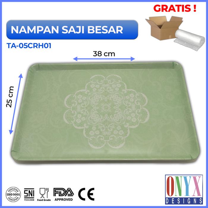 Gambar Onyx Savoia,  Nampan Baki Besar: Melamin, Aman untuk Makanan,  TA-05 - CRH01 dari Onyx Melamin undefined Tokopedia