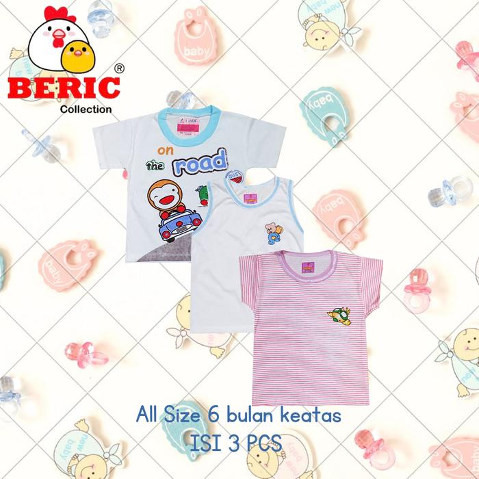 Gambar Kaos Bayi Murah 6 bulan ke atas, baju bayi 6 bulan 1 set isi 3 pcs - PAKET 3 dari BUNDA MEL undefined Tokopedia