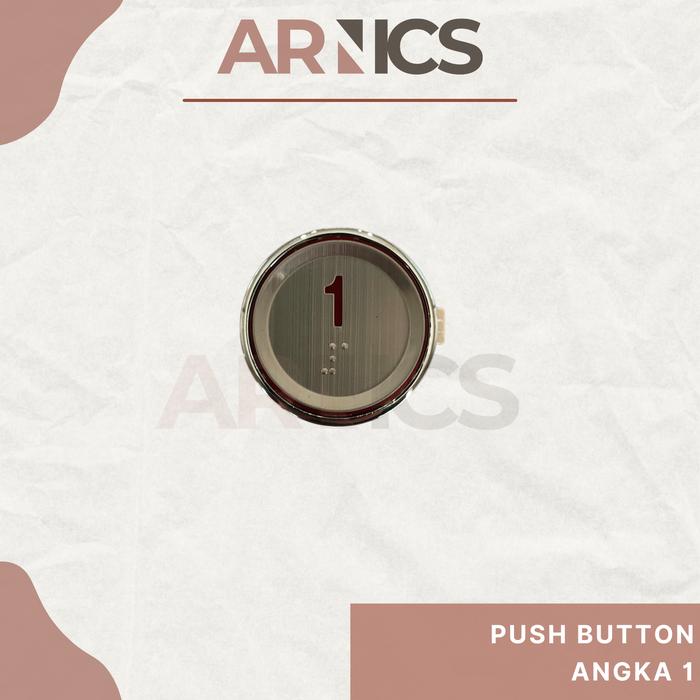 Gambar Push Button Sigma Bulat PB-38/ Elevator Push Button / Push Button Lift - Angka 1 dari Arnics undefined Tokopedia