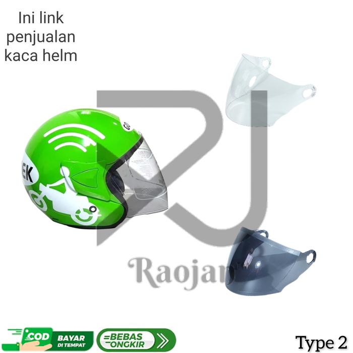 Gambar Kaca helm Driver Gojek Visor helm gojek - Type 2, Clear dari Raojan undefined Tokopedia