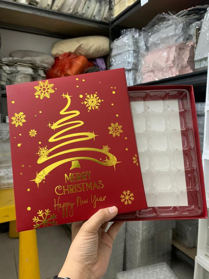 Gambar BOX PACKAGING KUE KERING NASTAR LAPIS LEGIT KEMASAN KUE KOTAK NATAL - Tipe 1, 30 Holes Lurus dari Gallery Packaging undefined Tokopedia