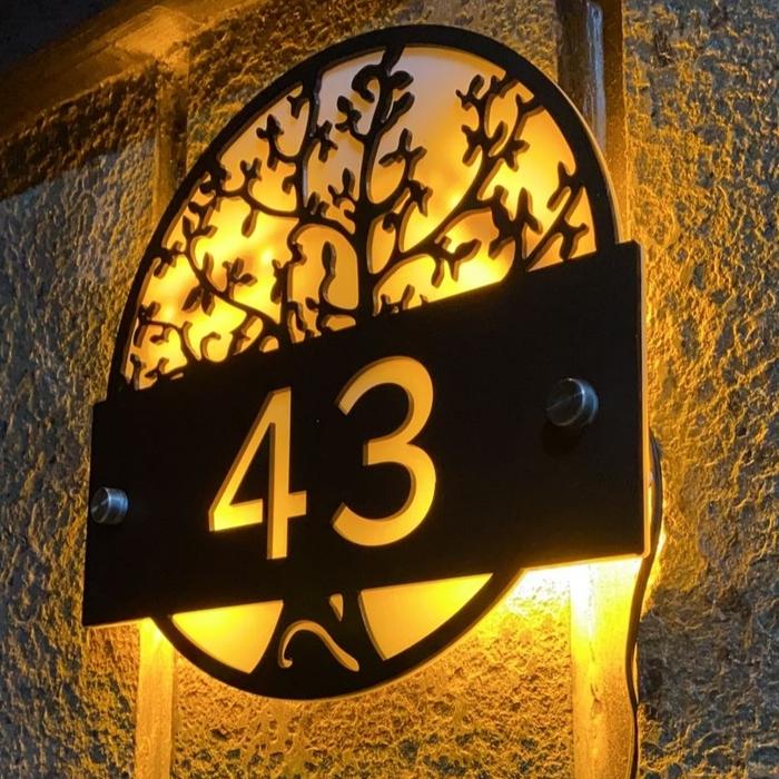 Gambar NOMOR RUMAH AKRILIK NYALA, NOMOR RUMAH ACRYLIC LED, NOMOR RUMAH LED - 20 cm dari DS COVER CAR undefined Tokopedia