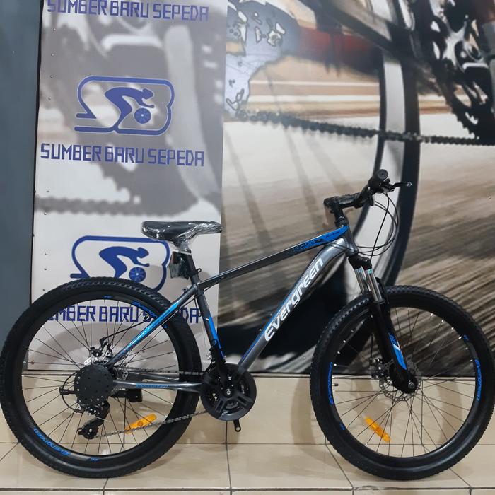 Gambar Sepeda Gunung MTB Evergreen 680 Blaze 26 Inch - GREY BLUE dari Toko Sumber Baru Bike undefined Tokopedia