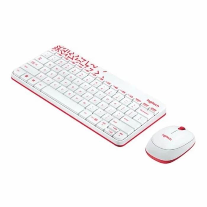 Gambar Logitech Keyboard MK240 +Mouse Wireless nano putih - Putih dari Digital cahaya acc undefined Tokopedia