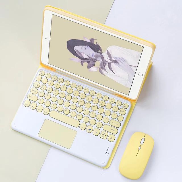 Gambar Ipad Air 5 10.9" Book Cover Leather Case Keyboard Touchpad Mouse Set - Kuning, Keyboard Case dari Accecories Unik undefined Tokopedia