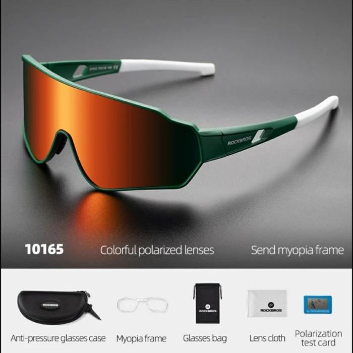 Jual Kacamata Gowes ROCKBROS 10165 Hijau Sepeda Olahraga Polarized Anti ...