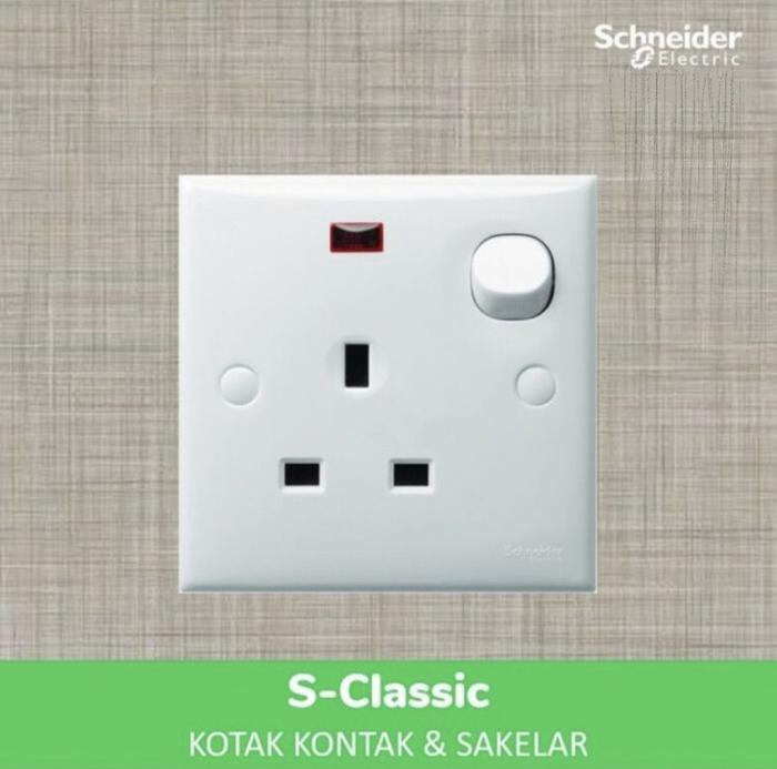 Jual Stop Kontak AC Clipsal Classic Schneider On Off Lampu Indicator ...