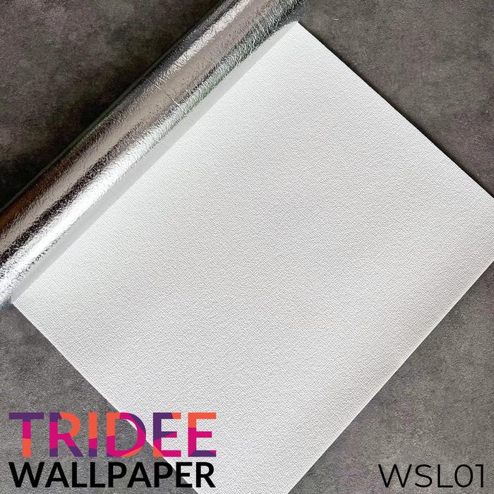 Gambar Wallpaper Linen Roll | Wallpaper Dinding Stiker | TRIDEE WALLPAPER - Putih dari Tridee Wallpaper undefined Tokopedia
