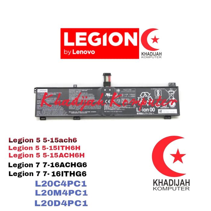 XITAIAN Batteria Ricambio Per Lenovo Legion 5/7 Pro - 15.36V 80Wh (L20D4PC1, L20M4PC1) - 5210mAh, Li-Ion, Garanzia 12 Mesi
