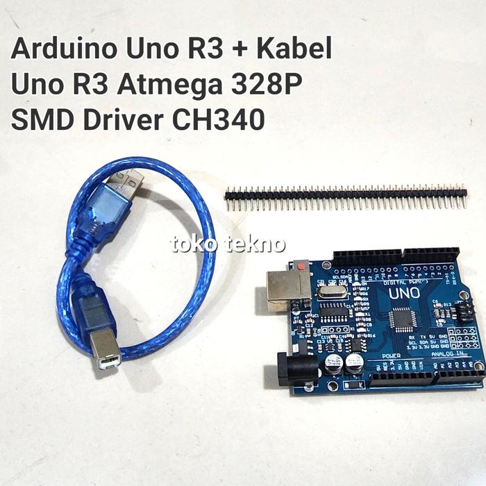 Gambar UNO R3 Development Boad Atmega328P Ch340 Arduino UNO R3 CH340 - Ada Kabel dari toko tekno asli undefined Tokopedia
